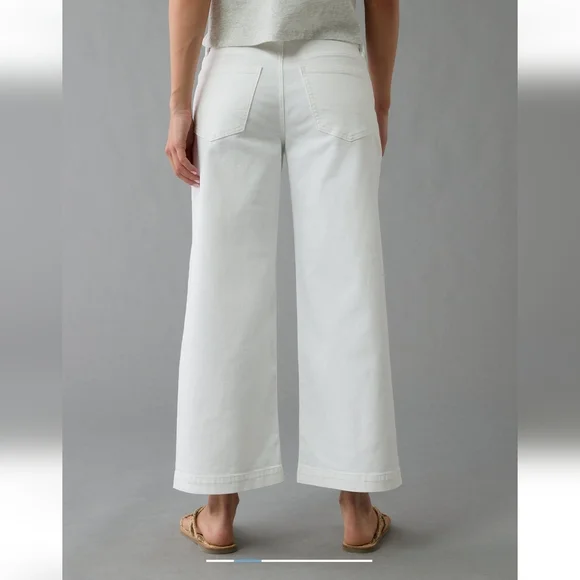 AE Dreamy Drape Stridgid Low Rise Baggy Wide Leg Cropped 6 Long - Picture 4 of 16